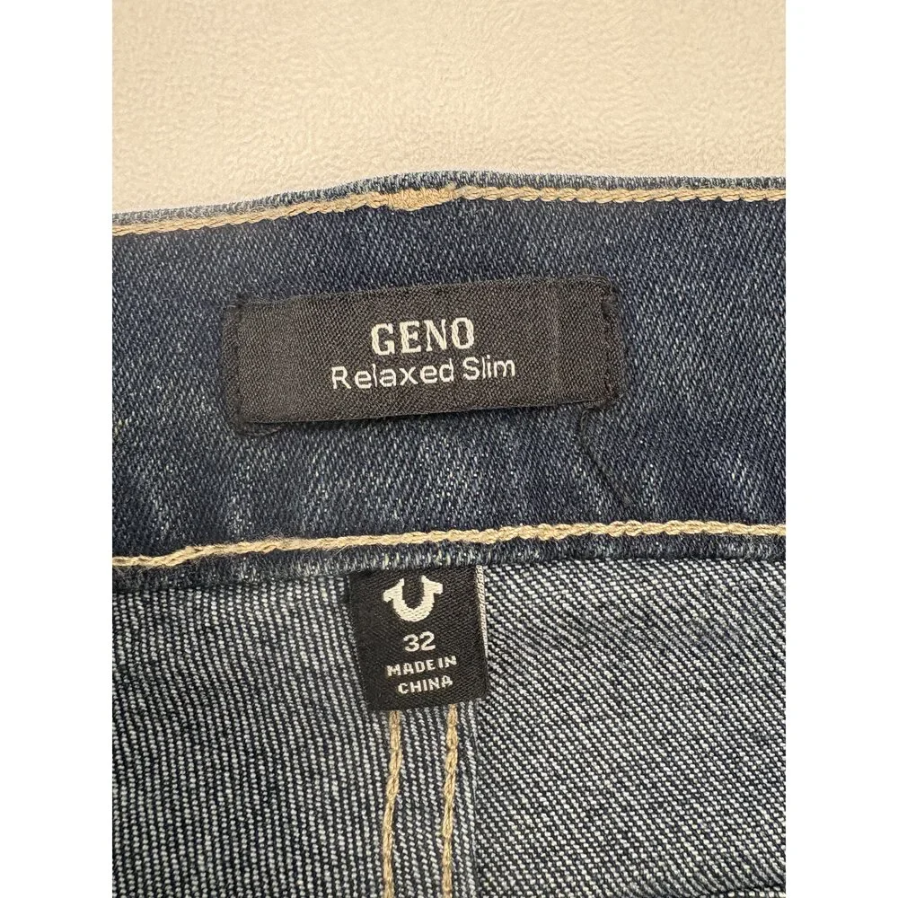 True Religion Men's Relaxed Fit Jeans Waist‎ 32 Dark Wash